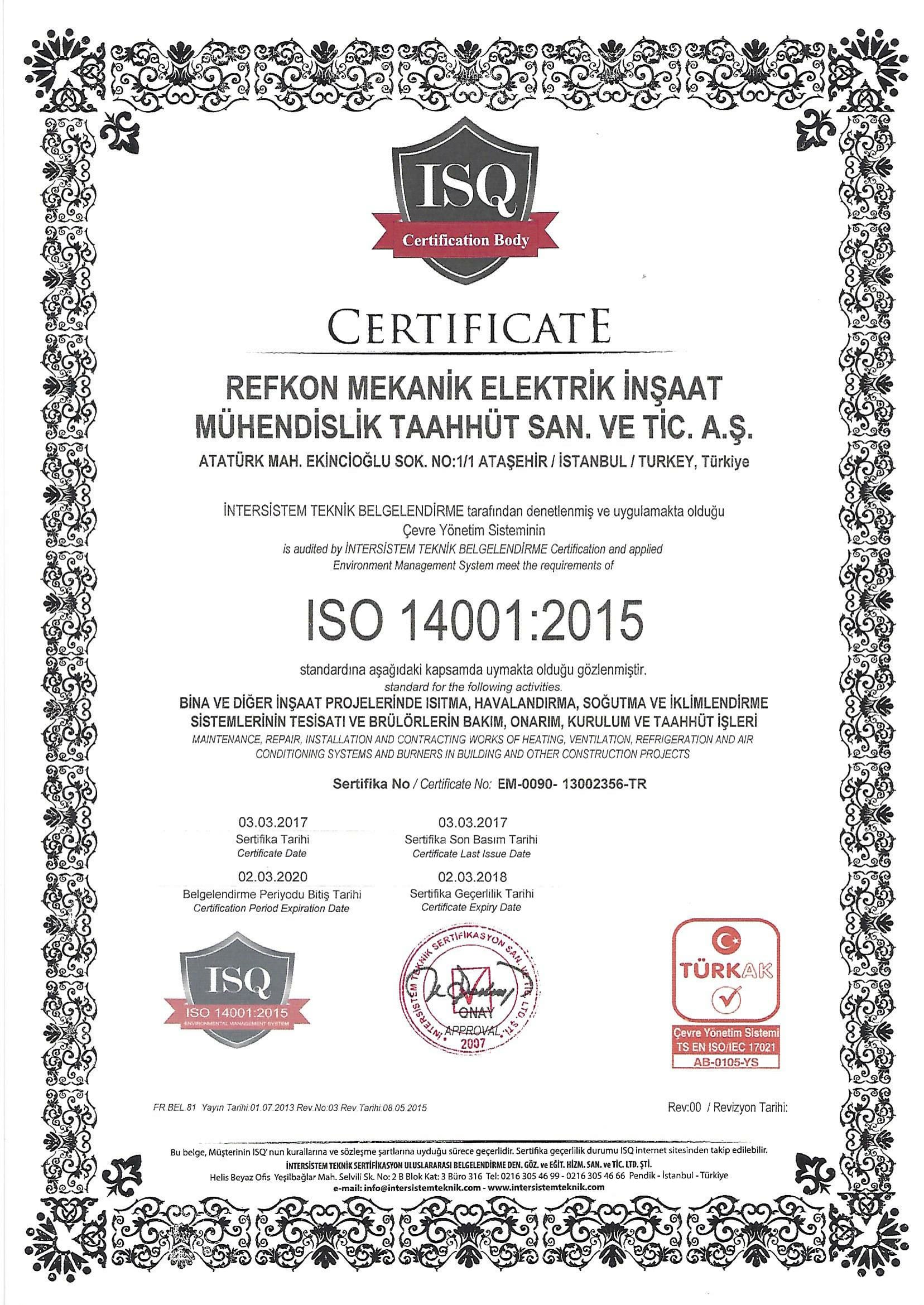 ıso 14001:2015